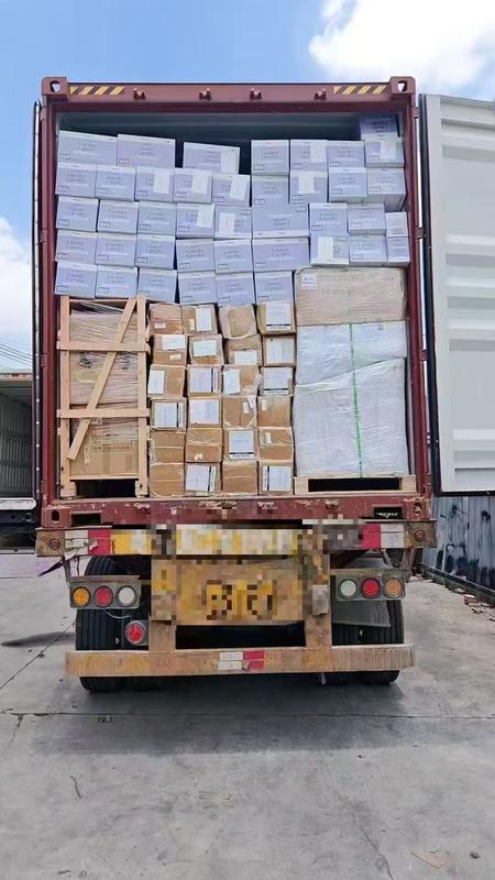 Loaded truck with laundry capsules ready for export